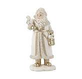 Papá Noel Blanco y Oro 4.61X3.62X9.96cm