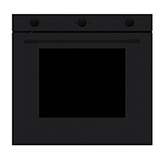 Horno a Gas Convección 90L Black Glass Mate Dipiu