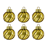 Bolas de Vidrio Oro X6 4cm