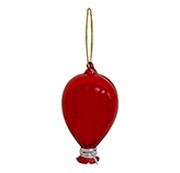 Globo de Vidrio Colgante Rojo 7X14.5X7cm