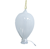 Globo de Vidrio Colgante Blanco 7X14.5cm