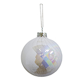 Bola de Vidrio Colgante Blanca Dia 8X15X8cm 