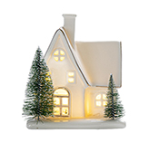 Casa con Luz y Árbol 11.6x9.5x13.5cm