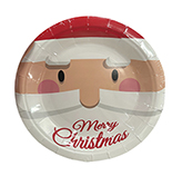 Plato Desechable Santa 18x18cm 10 Piezas