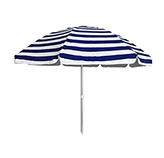 Sombrilla de Playa Aluminio UV Azul y Blanco 220cm