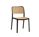 Silla Poitiere Negra 41X50X83cm