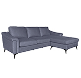 Sofá Seccional Oldfield Derecho o Izquierdo Gris Oscuro