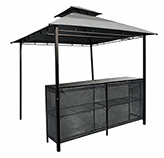 Gazebo Bar Gris 2.44x2.44 metros