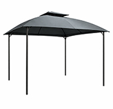 Gazebo Gris Techo Curvo 3x3 metros