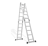 Escalera de Alumini 20 pasos Plegable 4x5 5.8m 150 kg