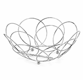 Frutero Swirl 28x12cm Cromo