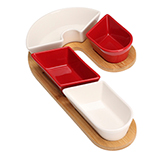 Plato de Navidad Bastón 29X17cm