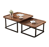 Mesa Centro Doble Lacio Wood 60x90cm