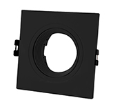 Ojo de Buey Móvil Negro Mate 93x93mm GU10 Eurolight