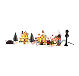 Villa Navidad con Led 10 Piezas 5X8cm
