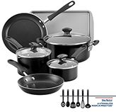 Ollas 15 Piezas Diamondmax Negro Farberware