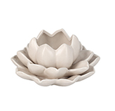 Portavelas Flor de Loto 1Ivory 2x6.5cm