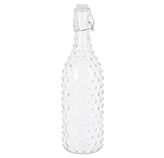 Botella de Vidrio Hermética Texturizada 1 Litro