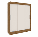 Armario Arial 3.2 200x155x50cm Nuez Blanco