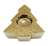 Portavela de Cerámica Diseño Estrella Oro
