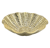 Bandeja de Cerámica con Diseño de Flor 26x26cm Oro