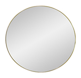 Espejo 80cm Borde Metal Oro