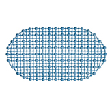 Alfombra Oval de Pvc para Baño Celeste 65X35cm