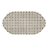 Tapete Oval de Pvc para Baño Crema 65X35cm