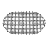 Alfombra Oval de Pvc para Baño Gris 65X35cm