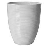Porta Macetero Rayas Horizontal Blanco 53x43cm