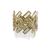Aplique LED Throne Oro/Cristal 30cm 2xE14