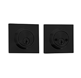 Cerradura Pestillo Muerto Mileto 2 Cilindros Negro Geo