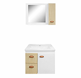 Mueble de Baño 60cm con Espejo Itai Blanco Roble