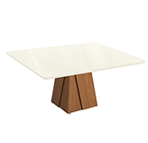 Mesa de Comedor Tiku 135x135cm Madera Blanco