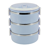 Vianda Doble para Comida Acero 2.1L Celeste