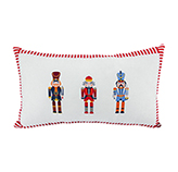 Cojín Nutcraker 30x50cm Blanco Rojo