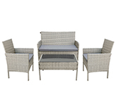 Mueble de Patio Portofino Gris 4 Piezas