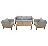 Mueble de Patio Sarcela Beige 4 Piezas