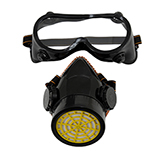 Mascarilla para Gases 1 Filtro y Gafas