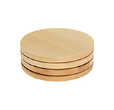 Porta Vaso Redondo Bambú 4 Piezas