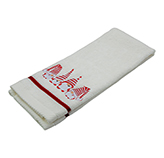 Toalla de Tocador Gnomos Blanca Linea Roja