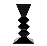 Portavela de Cristal Cruzze Black 15cm