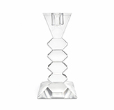 Portavela de Cristal Cruzze Clear 18cm