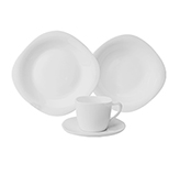 Vajilla Opal Blanca Anabelle 16 Piezas Corval