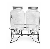Dispensador de Bebidas 4 Litros de x 2 con Soporte