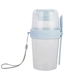 Vaso para Yogurt con Cuchara 870ml Celeste