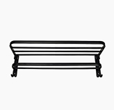 Repisa con Toallero Doble Móvil Negro