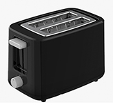Tostadora Negra 2 Rebanadas 760w Mastermaid