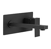 Grifería Lavamanos de Pared Griante Negro Vitta