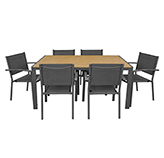 Comedor Alta Gris 7 Piezas